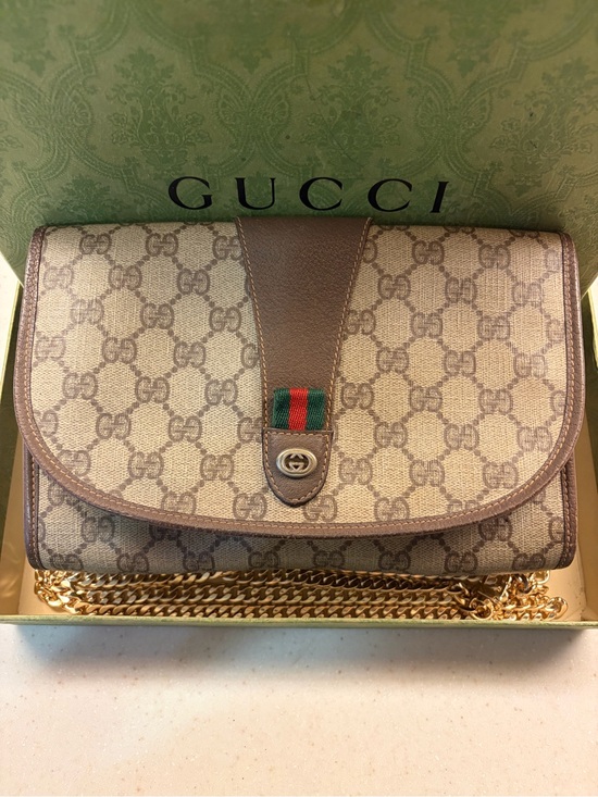Gucci Handbags - Gucci Beige GG Canvas Shoulder Bag